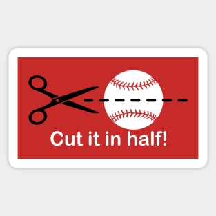 Cut the Ball in Half Baseball IQ Hitter Slang Classic Sticker